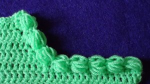 Обвязка края пышными столбиками