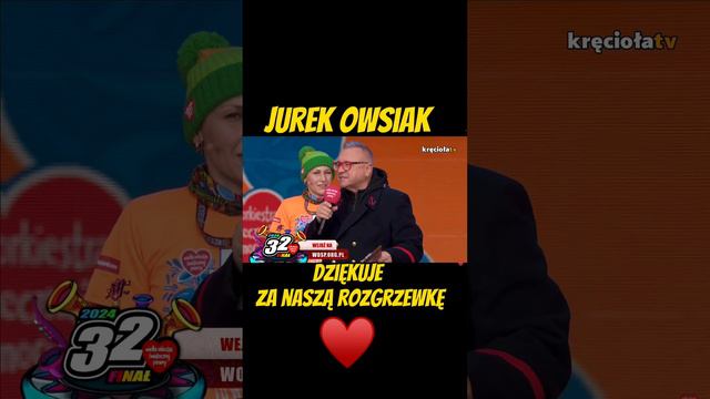 Jurek Owsiak dziękuje za naszą rozgrzewkę ❤️