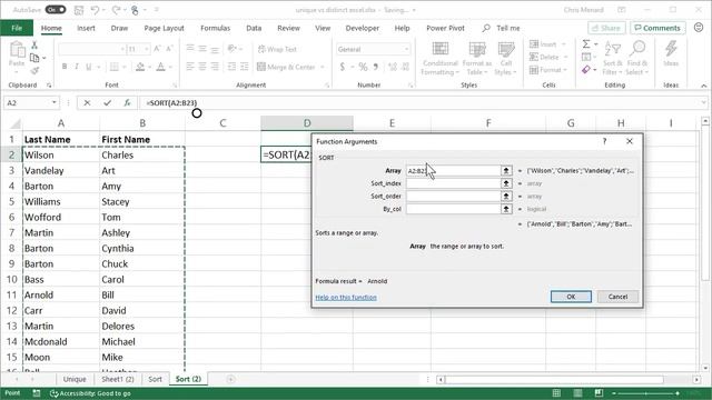 Excel: SORT Function - New Dynamic Array Function by Chris Menard смотреть онлайн