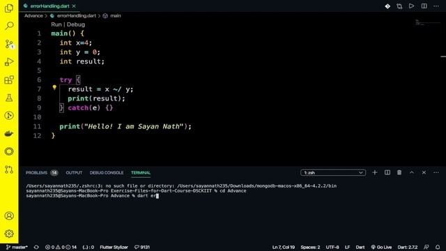 26. Custom Exception Handling in Dart | Dart and Flutter Series | DSC KIIT