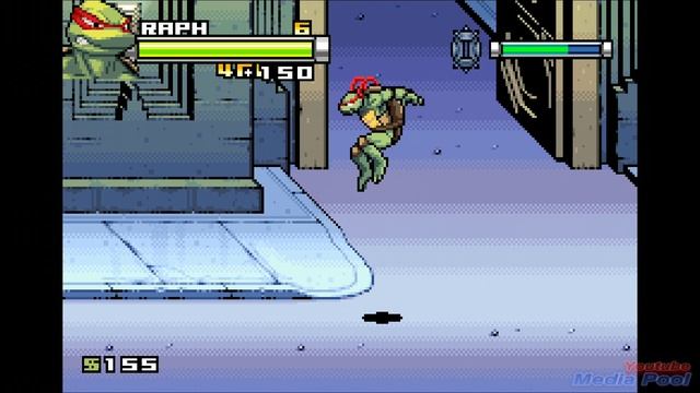 2007 TMNT Teenage Mutant Ninja Turtles (Gameboy Advance) Game Playthrough Retro Game