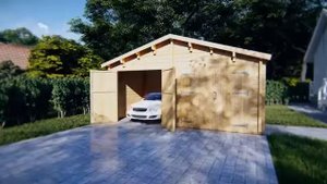 Гараж 6×6 закрытый на две машины