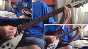'Tell Me Why' by The Beatles cover, Hofner Bass, Rickenbacker 350 and a Rickenbacker 330 Copy