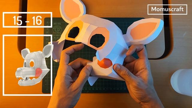 How to make the Mangle Mask using Paper - DIY FNAF Mask