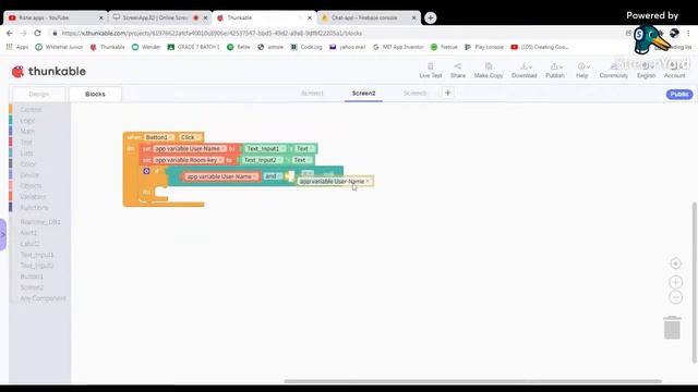 How to create realtime chat app in thunkable + firebase смотреть онлайн