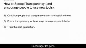 39 Looking Ahead: How to Spread Transparency (FR)