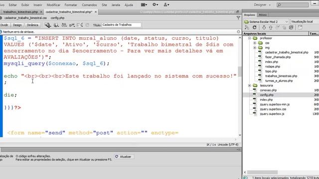Sistema Escolar com PHP - Aula 10 - Cadastrando as disciplinas смотреть онлайн