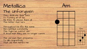 Metallica - The Unforgiven UKULELE TUTORIAL W/ LYRICS