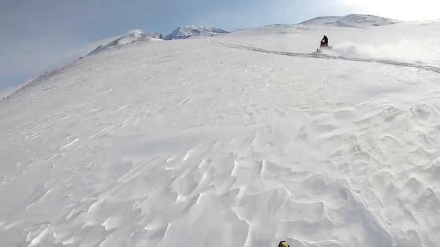 на горных снегоходах к Ключевской группе вулканов на Камчатке зимой 2019 года смотреть онлайн