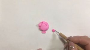 Свинка из полимерной глины/Магнит поросенок/Символ 2019г/Мастер-класс:Polymer clay