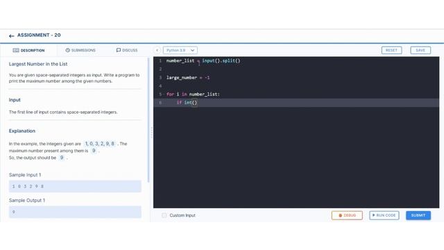 Largest number in the list | Assignment 20 | Nxtwave ccbp 4.0 telugu | Python tips tricks coding