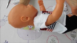 Футболка из носка для куклы Беби Бон. Clothes for baby dolls Bon.