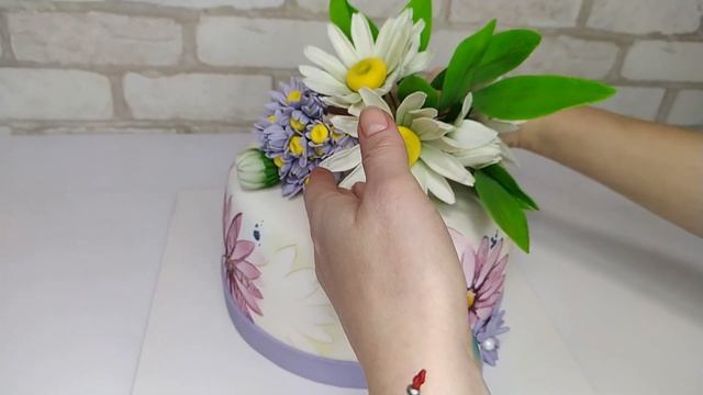 ТОРТ С РОМАШКАМИ для подруги//CAKE WITH CHAMOMILE for a friend смотреть онлайн