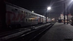 РЖД ЭП20-002 с двухэтажным поездом №104 Адлер - Москва