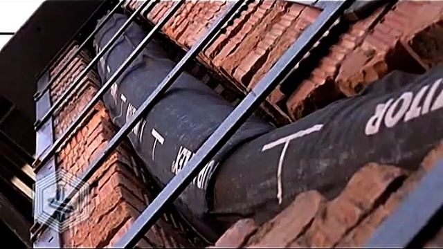 Установка гибкого дымохода Фуранфлекс для газового  котла .