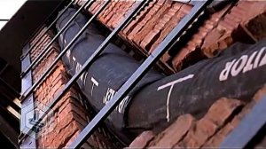 Установка гибкого дымохода Фуранфлекс для газового  котла .