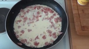 ИТАЛЬЯНСКАЯ ПАСТА. СПАГЕТТИ С ВЕТЧИНОЙ И СЫРОМ В СЛИВОЧНОМ СОУСЕ.