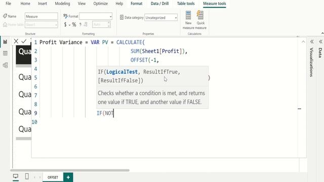 OFFSET function in Power BI (DAX)