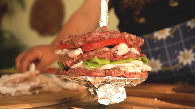 Asmr Cooking Lavash and Doner Kebab Ground Beef with Vegetable in the Village in a Vertical Barbecu смотреть онлайн