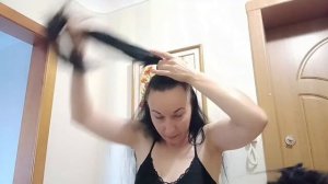 Сама себе стригу волосы. Длинные волосы. Стрижка волос в домашних условиях.