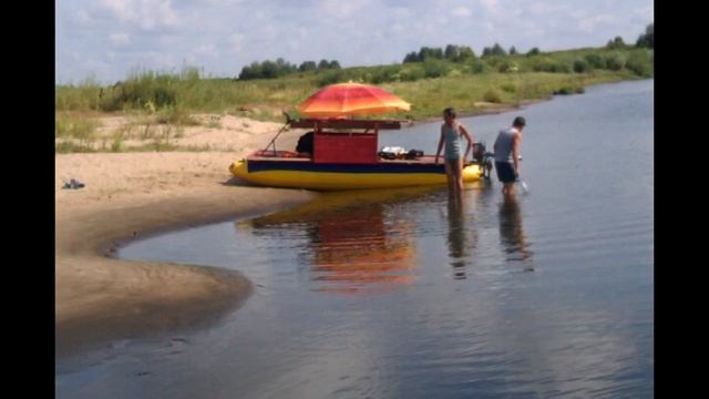 Самодельный надувной катамаран. Испытания смотреть онлайн