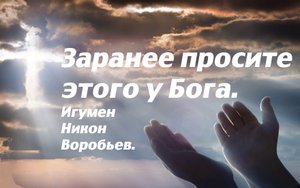 Не огорчайтесь, что годы уходят. Не бойтесь будущего. Не верьте себе и людям. Игумен Никон Воробьев.