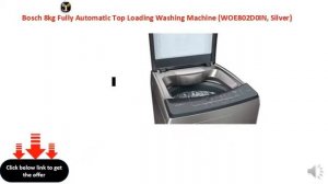 Bosch 8kg Fully Automatic Top Loading Washing Machine (WOE802D0IN, Silver)