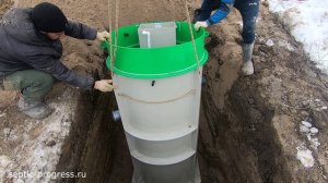 Устанавливаем станцию биологической очистки Аэробокс на 4 человека