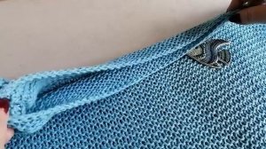 ГОЛУБАЯ кольчуга. ТРЕТЬЯ по счету... #татьянакильмяшкина #вязаниеспицами