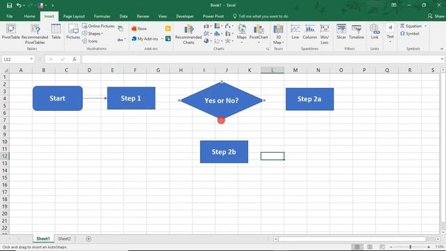 How to Make a Flow Chart in Excel - Tutorial