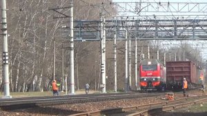 Электровоз ВЛ10у-216 и электровоз ЭП2К-236 перегон Подлипки Дачные-Мытищи