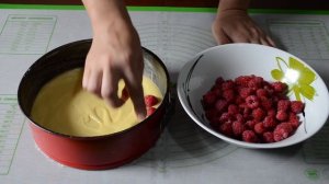 Пирог с малиной на кефире. Простой и быстрый рецепт | Raspberry pie with kefir. Simple and quick