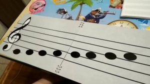 #4 Первые уроки музыки с ребёнком 4 года. Урок N4.  Нотный стан, скрипичный ключ, нотка "до".