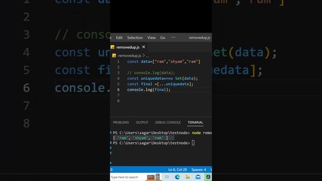 Remove duplicate element from array |javascript question смотреть онлайн