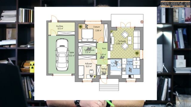 Одноэтажный дом 100 кв.м. с гаражом смотреть онлайн