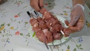 Шашлык в электо шашлычнице.
