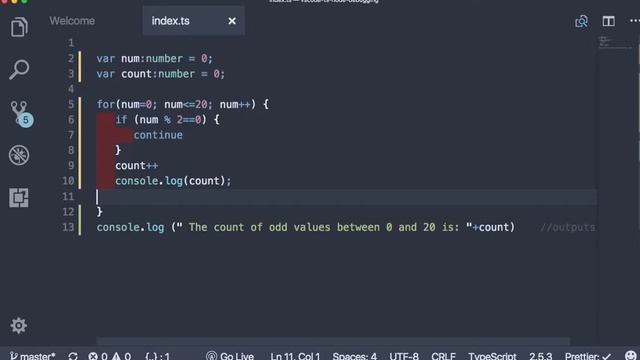 WEB 055 - TypeScript   Loops and continue