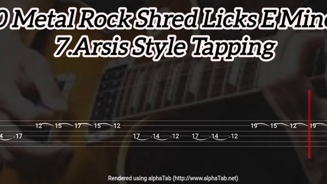 10 Metal Rock Shred Licks E Minor ( Tab Guitar )