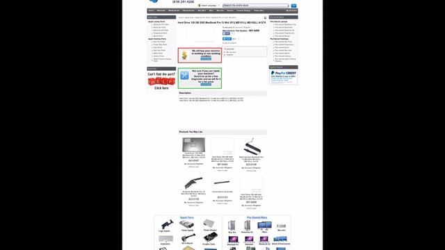 661 6498   Hard Drive 128 GB SSD MacBook Pro 13 Mid 2012 MD101LL MD102LL A1278 смотреть онлайн