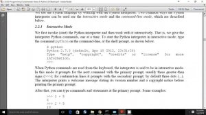1. Python Installation and Interactive mode