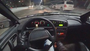 ВЕЧЕРНЯЯ ЕЗДА НА ВАЗ 2114 - ВИД ОТ ПЕРВОГО ЛИЦА