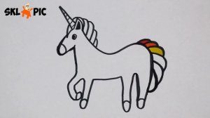 Раскраска для детей ЕДИНОРОГ. Как Нарисовать Единорога