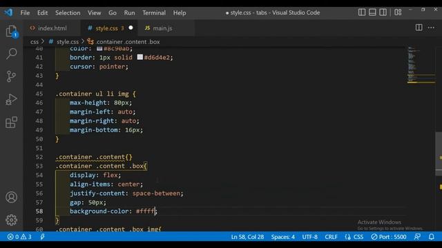 How to create tab using html css javascript