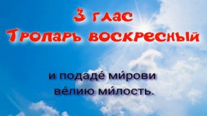 3  глас Тропарь и кондак воскресный. Основная мелодия. УЧИМ ЛЕГКО!