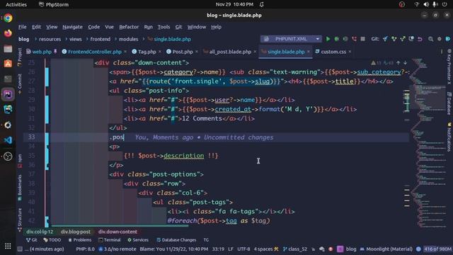 Laravel 9 Blog Project | Part -13 | Making Frontend Dynamic | Web Learn BD