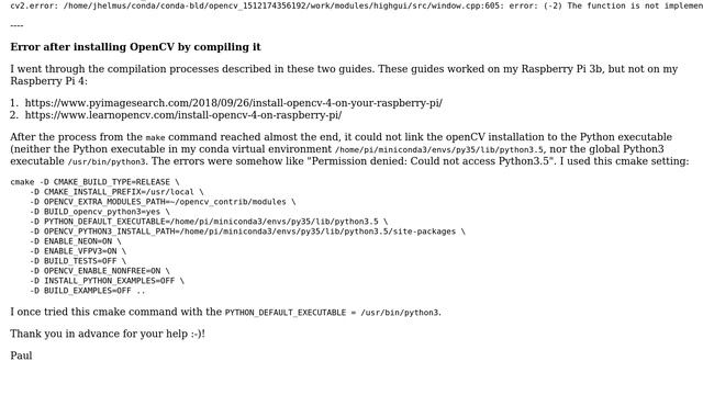Raspberry Pi: How can i install OpenCV on Raspberry Pi 4 (Raspbian Buster)? смотреть онлайн