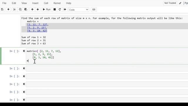 Differences Between Two Lists Using Sets | Sum of each row of matrix @VR-Universe #pythontutorial