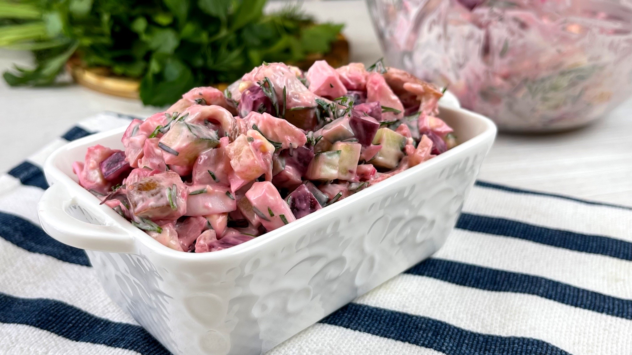 Уж очень Вкусный САЛАТ из простых продуктов! Салат "Розовый фламинго" (рецепт от подписчицы)