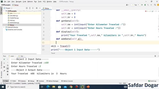 Object as Function Parameters using Python | How to Passed Object as Parameters to Member Function