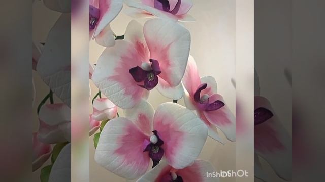 Орхидея светильник! Сделано из изолона. Светится от сети. ? смотреть онлайн